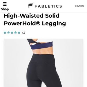 Fabletics high waisted solid porthole leggings XS